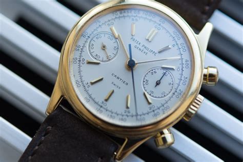 patek philippe cartier signed|1463 patek philippe chronograph.